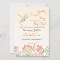 Lotus Blume und Dragonfly Einladung