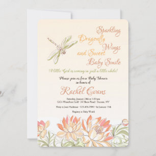 Lotus Blume und Dragonfly Einladung