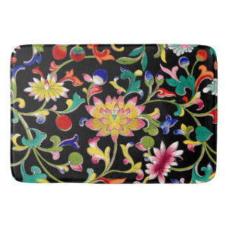 Lotus Blume und Wein Badematte