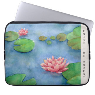 Lotus Blume Wasserfarbe Laptopschutzhülle