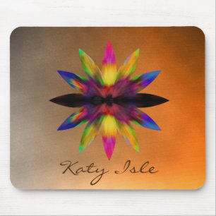 Lotus Blume Wasserfarben Ethnische Farbe Anstrich  Mousepad