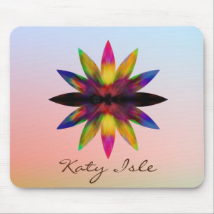 Lotus Blume Wasserfarben Ethnische Farbe Anstrich  Mousepad