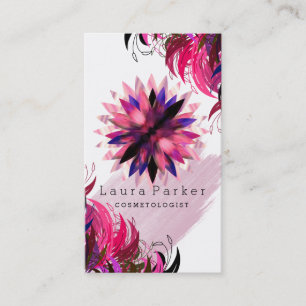Lotus Blume Wasserfarben Florenz Yoga Holistischer Visitenkarte
