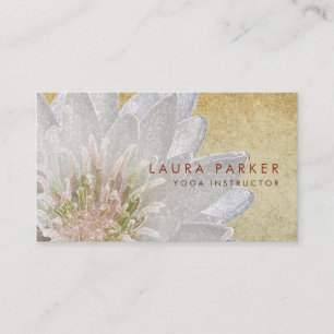 Lotus Blume Wasserfarben Medizin Yoga Visitenkarte