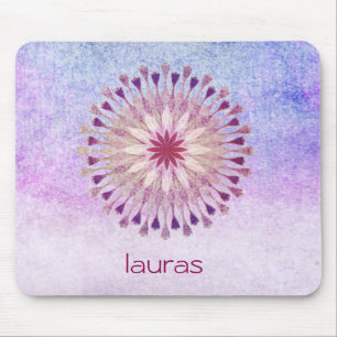Lotus Blume Wasserfarben Yoga Meditation Mousepad