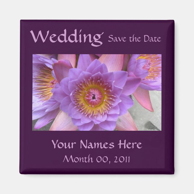 Lotus Blume Wedding Magnet (Vorne)