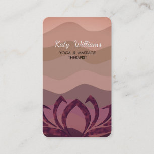 Lotus Blume Yoga Dozentin Medizin Holistisch Visitenkarte