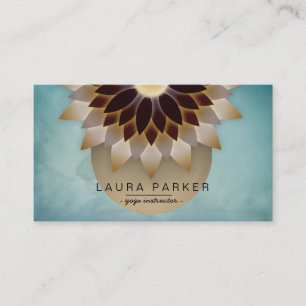 Lotus Blume Yoga Dozentin Medizin Holistisch Visitenkarte