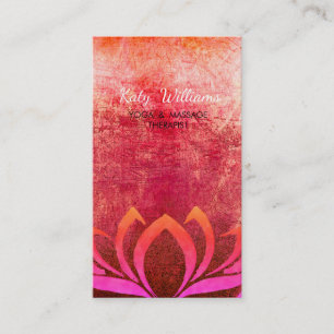 Lotus Blume Yoga Dozentin Medizin Holistisch Visitenkarte