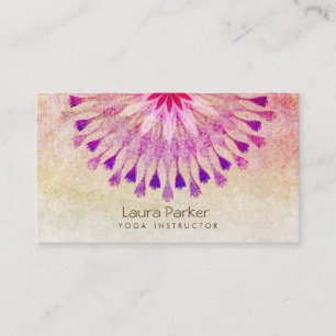 Lotus Blume Yoga Instruktor Medizin Visitenkarte