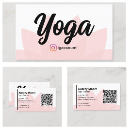 Lotus Blume Yoga Lehrer Vorlagen Visitenkarte