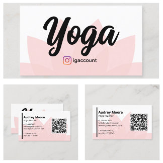 Lotus Blume Yoga Lehrer Vorlagen Visitenkarte