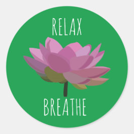 Lotus Blume Yoga Medizin Runder Aufkleber
