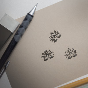 LOTUS BLUME-Zeichen Gummistempel