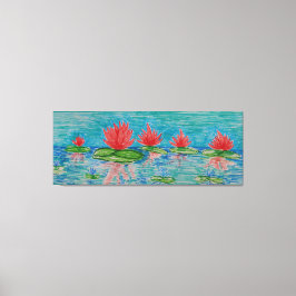 Lotus-Blume Zeichnend Single Leinwanddruck