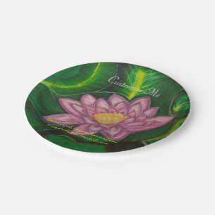 Lotus-Blüte (Lilien-Auflage) Pappteller