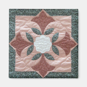 Lotus-Blüten-Steppdecke Magnet
