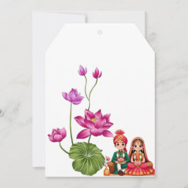 Lotus, Braut und Bräutigam Dankeskarte