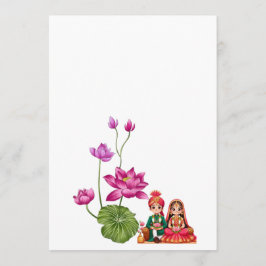 Lotus, Braut und Bräutigam Menükarte