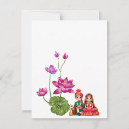 Lotus, Braut und Bräutigam Save The Date