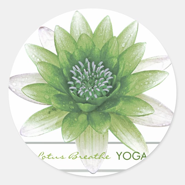 Lotus Breathe Runder Aufkleber (Vorderseite)