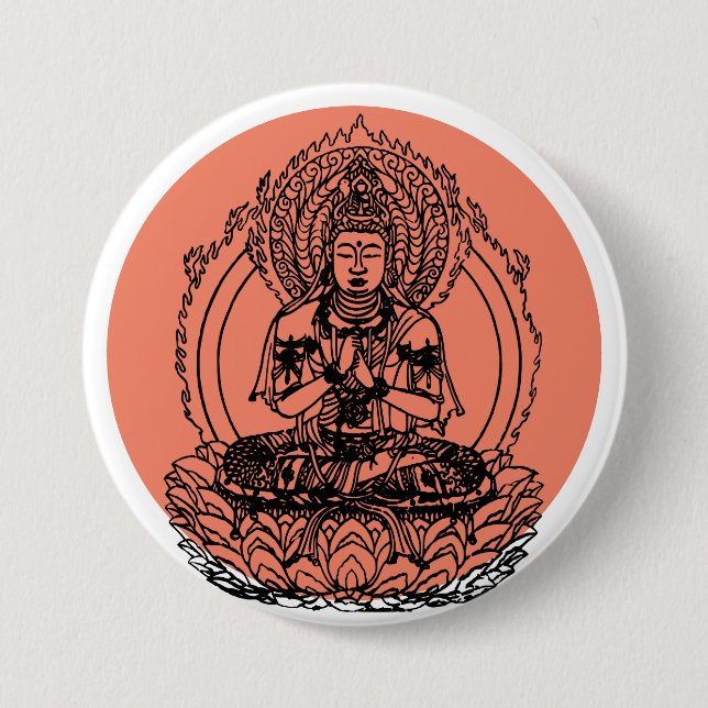 Lotus Buddha Button (Vorderseite)