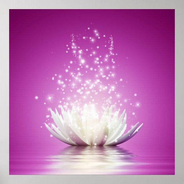 Lotus chakra Liebe Heilung Yoga Zen Energie Poster (Vorne)