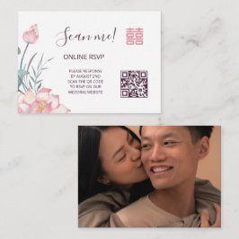 Lotus Chinese Wedding QR Code UAWG Online Begleitkarte