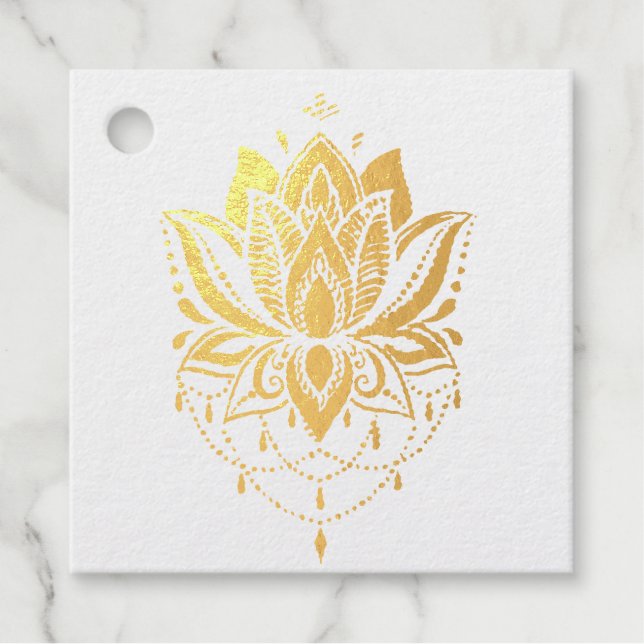 Lotus Design Geschenkanhänger (Vorderseite)