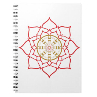 Lotus Dharma Wheel Notebook Notizblock