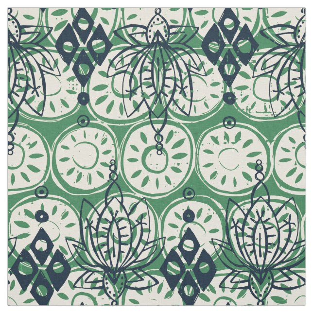 Lotus diamant grün stoff (Muster)