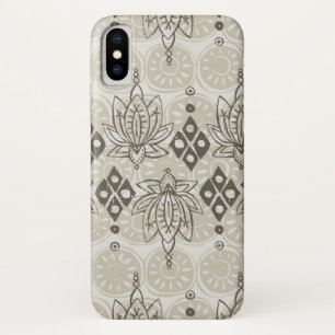 Lotus Diamant Leinen iPhone X Hülle
