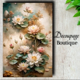Lotus Dreams Decoupage Seidenpapier