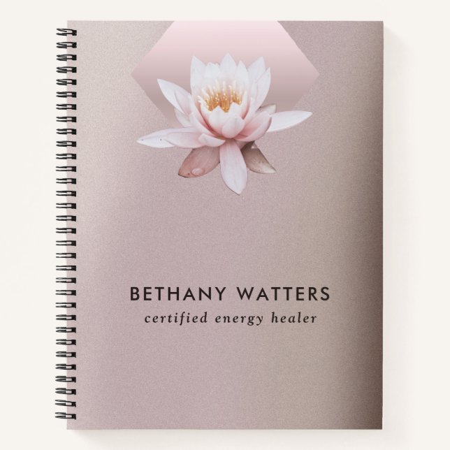 Lotus Dusty Rose Gradient Notizbuch (Vorderseite)