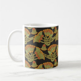 Lotus et Papyrus égyptiens sur Mug de café noir