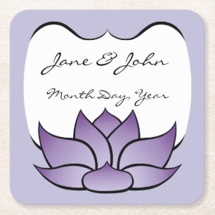 Lotus Exquis dans Sous-verre en Papier Violet