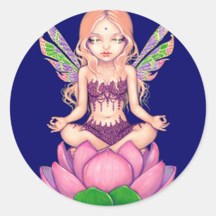 "Lotus Fairy"-Aufkleber Runder Aufkleber