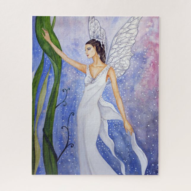Lotus Fairy Figure Painting by Farida Greenfield (Vertikal)