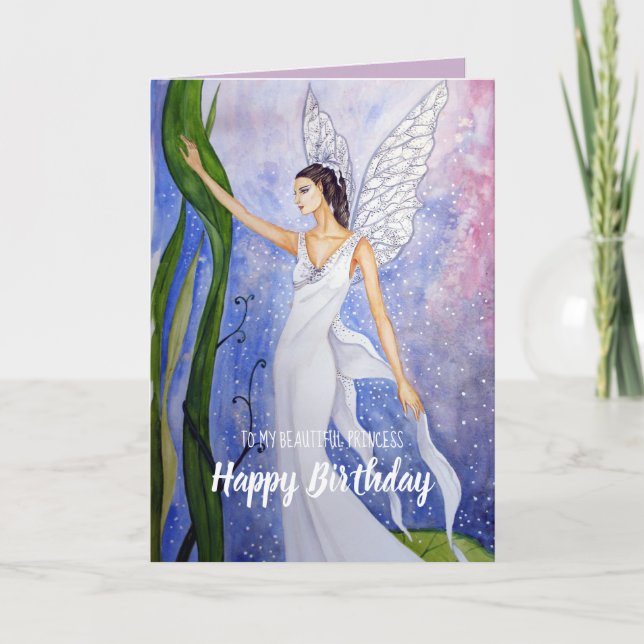Lotus Fairy von Farida Greenfield Karte (Vorderseite)