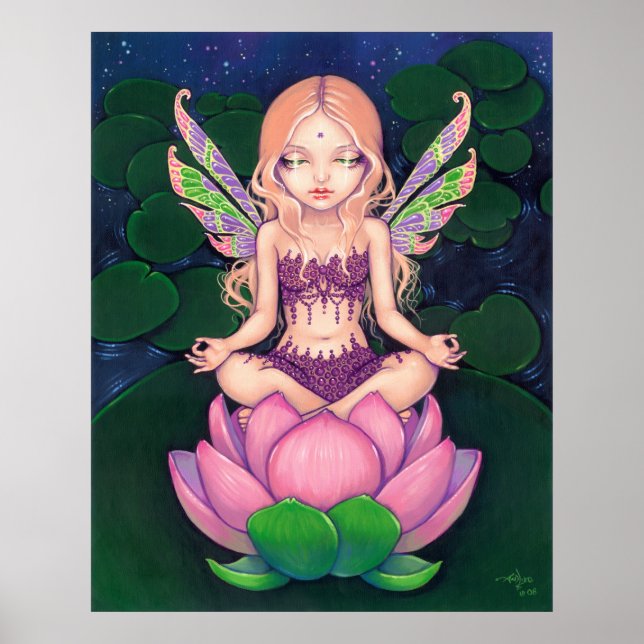 Lotus Fairy yoga Fee Lilie Principe Poster (Vorne)