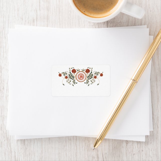 Lotus Fleur Logo OM Symbole Étiquette de adresse b (En situation)