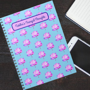 Lotus Fleurs Bébé Bleu Arrière - plan Carnet