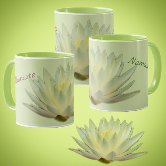 Lotus Floral Wasserlilie Botanical Namaste Pastel Tasse (Von Creator hochgeladen)