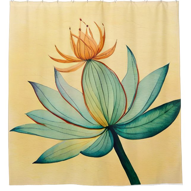 Lotus Flower Duschvorhang (Vorderseite)
