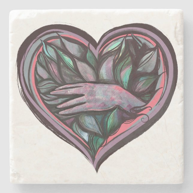 Lotus Flower Hand Goddess Power                    Steinuntersetzer (Vorderseite)