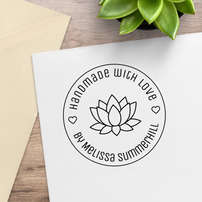 Lotus Flower Handmade with Love Gummistempel (Von Creator hochgeladen)