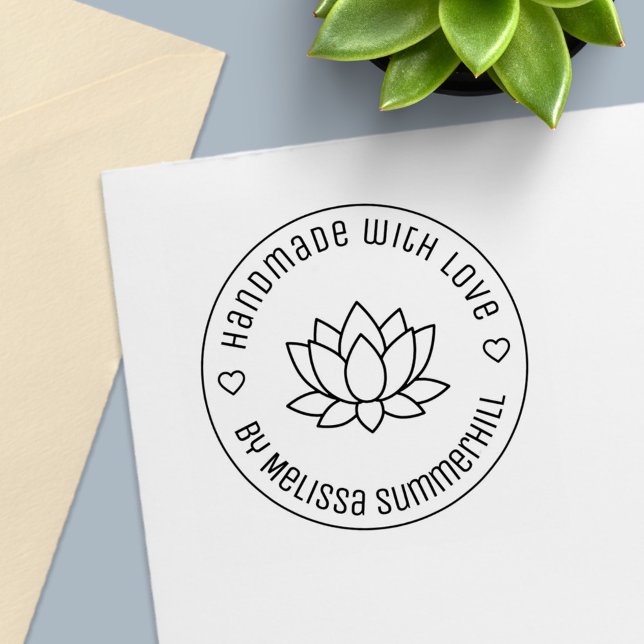 Lotus Flower Handmade with Love Permastempel (Von Creator hochgeladen)