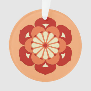 Lotus Flower Mandala, Pastel Orange et Mandarin