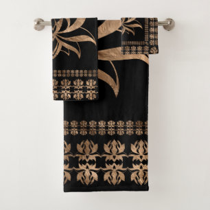 Lotus Flower ornement de luxe - noir et or