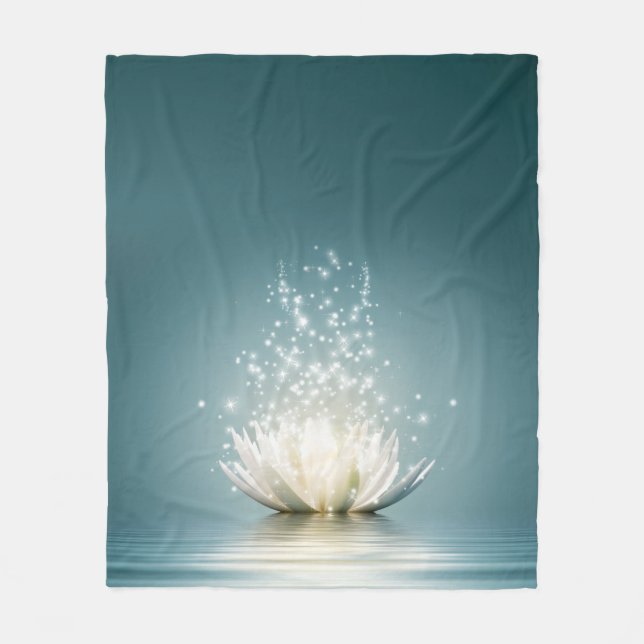 Lotus Flower Throw Blanket Fleecedecke (Vorderseite)